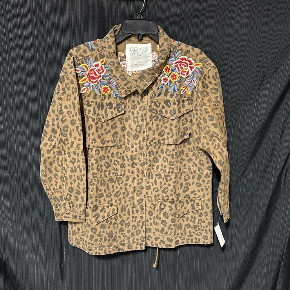 Kyla Seo Small Romy Jacket embroidered Caite 4 Pocket Cinch / Size M / J-7